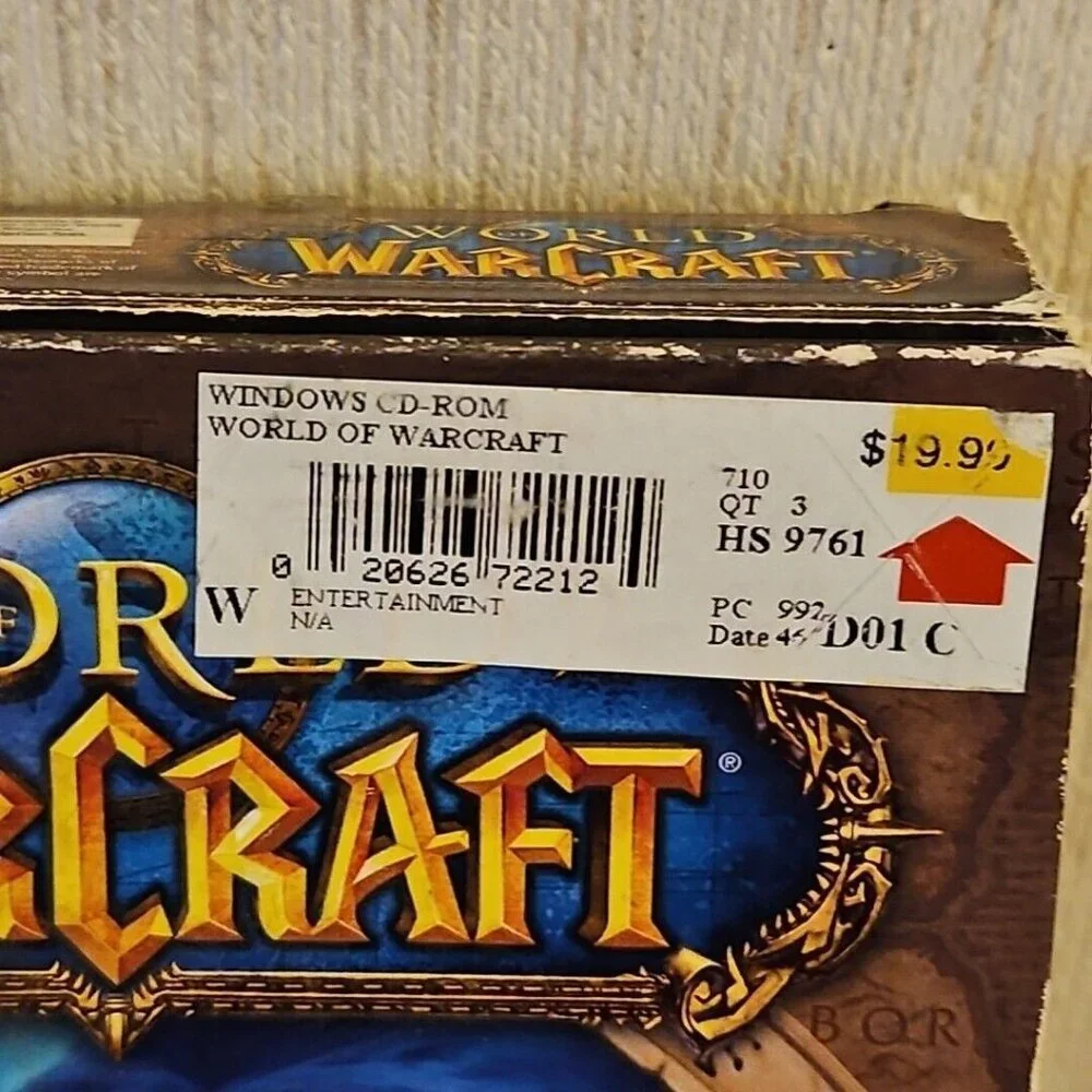 World of WarCraft Original Big Box PC Windows Mac Game Blizzard 2004 Complete